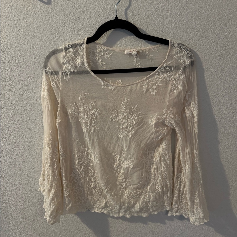 Ella Moss Cream Lace Women's Top
